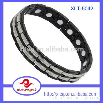 2016 Stainless Steel Energy jewelry bracelet Double row bio Magnetic Bracelet for Men